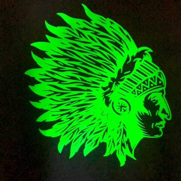 Unbranded Other - Glow in the Dark Indian Head Tee Shirt